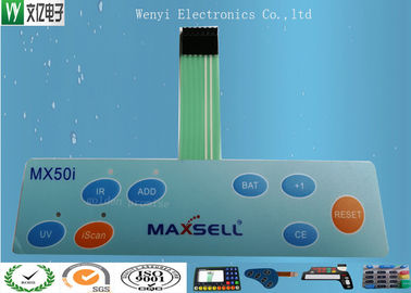 Wodoodporny przełącznik membranowy z wytłaczaną osłoną EMI z 250 g Touch Force Poly Dome